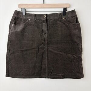 Brooks Brothers Brown Corduroy‎ Mini Skirt Women's 10 Dark Academia Y2K Preppy